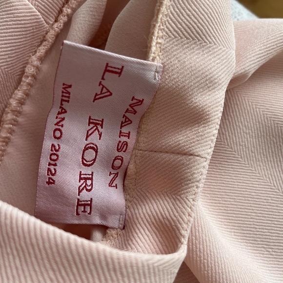 $20 ADD ON  🇮🇹 $170 XS (EU38) PtP16” Open back A-line ruffled pink dress - Picture 6 of 7